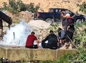 الاعتداء على خط مسار النهر بتوصيلات غير شرعية وإيقاف الامداد المائي