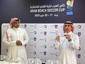 ليبيا تواجه الامارات والكويت وجزر القمر بكأس العرب للكرة الشاطئية