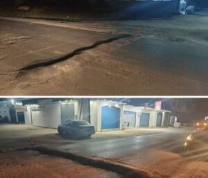 شرطة مرور ابوسليم تزيل المطبات العشوائية بطريق الخلاطات