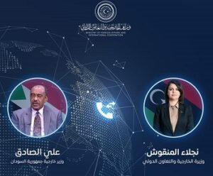 المنقوش تبحث الأوضاع الراهنة في جمهورية السودان الشقيقة مع الصادق علي