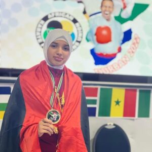 عاجل.. البطلة الليبية سالمة المعداني تتألق في بطولة البحر المتوسط للكاراتية وتتوج بميدالية ذهبية أولى لليبيا في اليوم الإفتتاحي