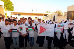 وقفة لتلاميذ مدرسة شهداء 20 رجب برقدالين دعمًا للقضية الفلسطينية (صور)