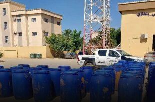 ضبط 40 برميلا من الخمور محلية الصنع في بنغازي