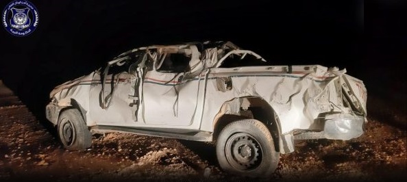 حادث مفجع.. وفاة 4 وإصابة آخر في إنقلاب سيارة على طريق مرادة