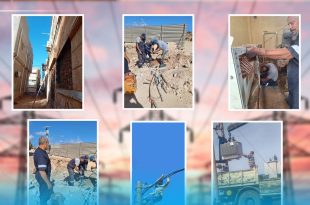 فرق ادارة توزيع كهرباء درنة تنهي عددا من اعمال الصيانة بالمنطقة المنكوبة