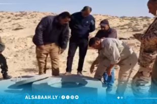 إزالة وصلات غير شرعية بمسار النهر الصناعي  أجدابيا   بنغازي 
