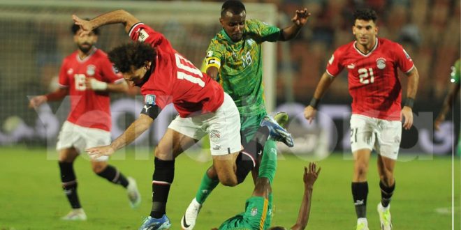 منتخب مصر لكرة القدم يتفوق على منتخب جيبوتي بستة اهداف نظيفة في تصفيات كأس العالم