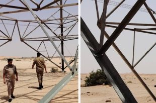 سرقة زوايا أبراج نقل الطاقة في منطقة الشويرف