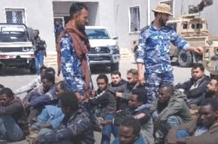 حرس الحدود الليبي يعتقل أكثر من 200 مهاجر غير شرعي جنوب طرابلس