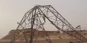 انقطاع الكهرباء في زلة بعد سقوط برجين من خط محطة 66