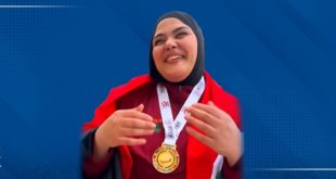 "رتاج السايح" تتوّج بذهبية القرص في البطولة العربية