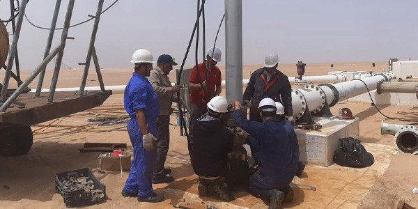 إعادة تشغيل آبار النهر في السرير وتازربو