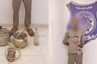 ضبط مصنع خمور يديره مهاجر غير شرعي بالجفرة