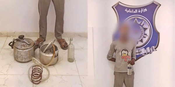 ضبط مصنع خمور يديره مهاجر غير شرعي بالجفرة