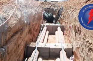 استمرار تنفيذ الأعمال المدنية لمشروع خط نقل الطاقة جنوب طرابلس