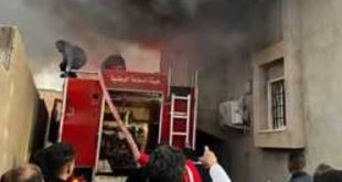 إصابة مواطن في حريق بداية موسم الصيف بالاصابعة