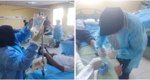 وصول 8 مصابين بحروق لمستشفى جالو المركزي إثر حريق بأوجلة