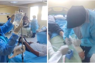 وصول 8 مصابين بحروق لمستشفى جالو المركزي إثر حريق بأوجلة