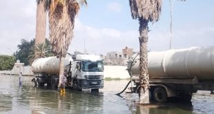 الربط العشوائي على محطة تاجوراء للصرف الصحي تسبب في طفح المياه