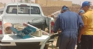 إصلاح عطل في كابل خط الكسارات ب"بدر"