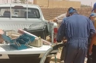 إصلاح عطل في كابل خط الكسارات ب"بدر"