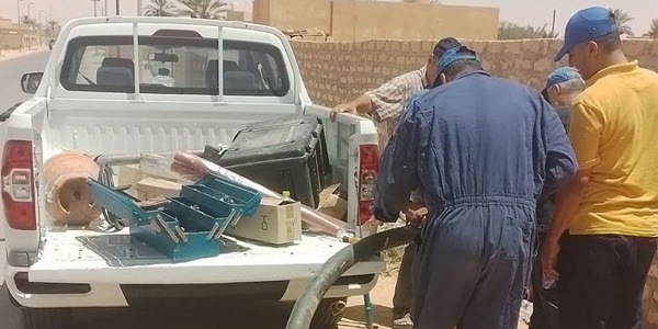 إصلاح عطل في كابل خط الكسارات ب"بدر"