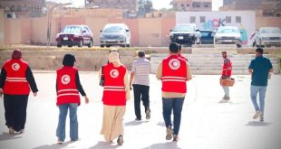 الهلال الأحمر ترهونة يقوم بزيارة عدد من المدارس