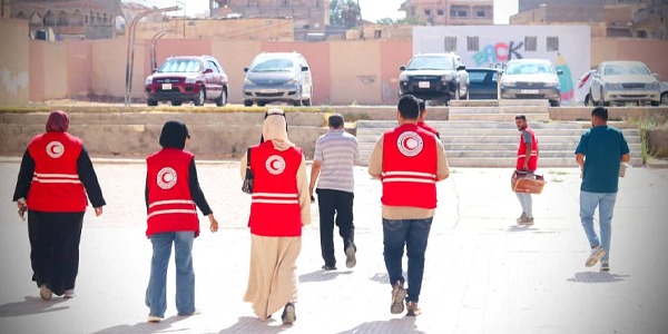 الهلال الأحمر ترهونة يقوم بزيارة عدد من المدارس