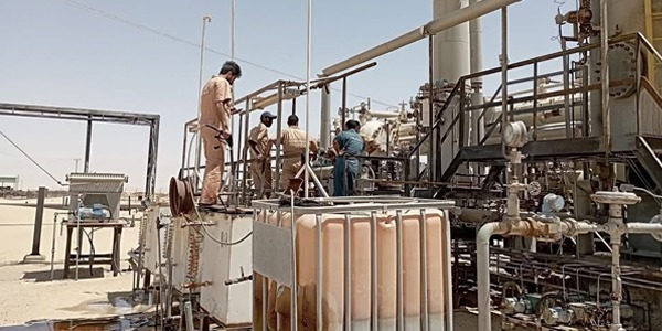 إعادة تشغيل معمل الديزل بحقل البيضاء