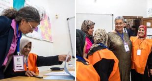 تيتيه تزور مراكز الاقتراع بطرابلس وتؤكد أهمية الانتخابات البلدية