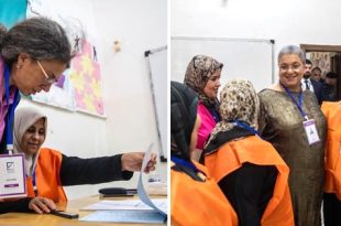 تيتيه تزور مراكز الاقتراع بطرابلس وتؤكد أهمية الانتخابات البلدية