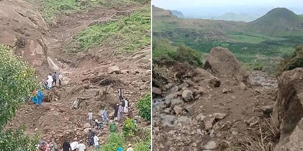 انهيار أرضي يدمر قرية كاملة في السودان