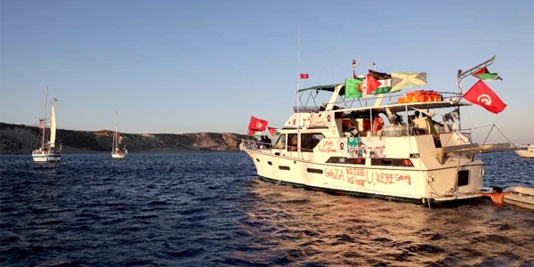 أسطول الصمود العالمي يقترب من غزة بمشاركة السفينة الليبية عمر المختار