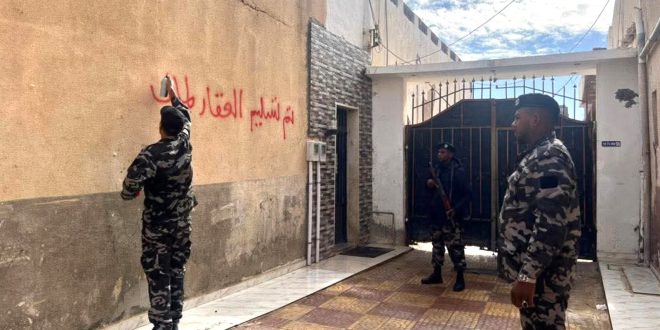 إخلاء عقار في سوق الجمعة بطرابلس وتسليمه لمالكه تنفيذًا لتعليمات النائب العام