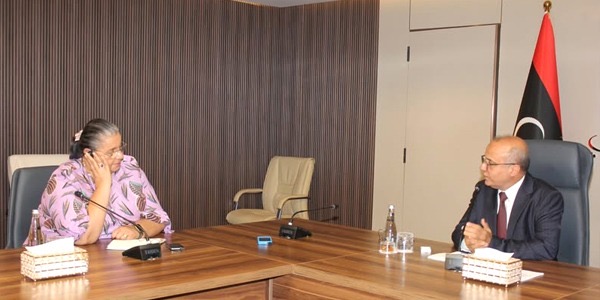 تيتيه تبحث مع اللافي جهود دعم خارطة الطريق والمصالحة الوطنية بليبيا