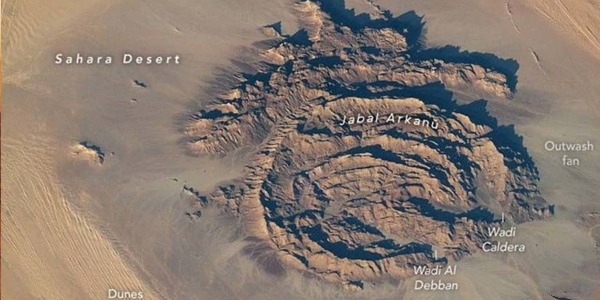 ناسا تكشف صورة مذهلة لجبل "أركنو" الليبي 