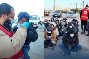 الهلال الأحمر الليبي ينقذ مهاجرين قبالة سواحل "طبرق"