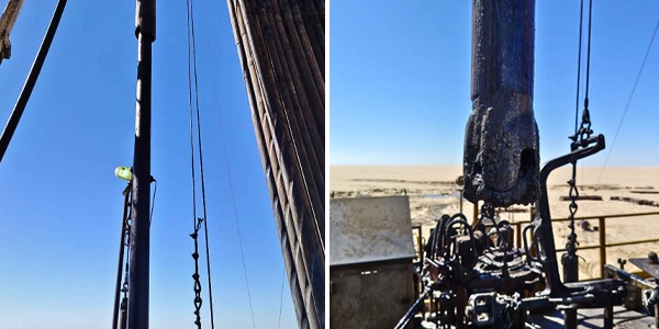 نجاح عمليات اصطياد أنابيب الحفر في البئر الاستكشافية بحقل الخير