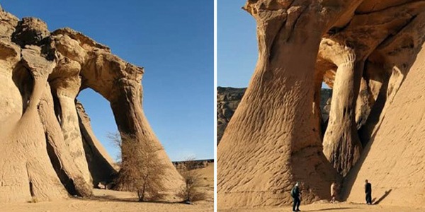 قوس "تنخلقة" بوابة الصحراء الليبية الساحرة