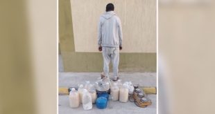 ضبط مصنع خمور داخل شقة سكنية في ودان بالجفرة