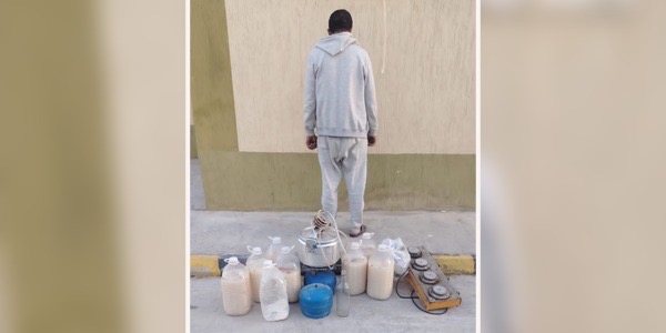 ضبط مصنع خمور داخل شقة سكنية في ودان بالجفرة