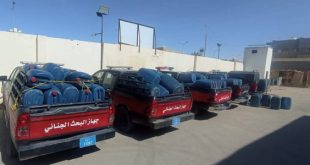 البحث الجنائي أجدابيا يضبط كميات كبيرة من البنزين المعدّ للتهريب