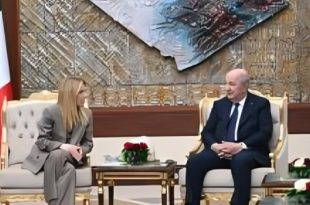 تبون يؤكد دعم الحل السياسي في ليبيا خلال مباحثاته مع جورجيا ميلوني