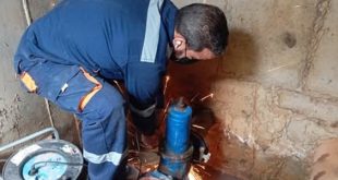 صيانة عاجلة تعيد تشغيل خط تغذية مزارع مشروع الحنيوة