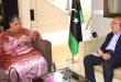 اللافي يبحث تطورات المسار السياسي والأمني مع المبعوثة الأممية