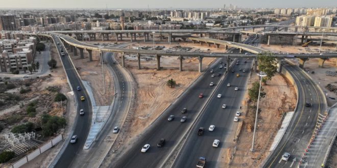 اغلاق جزئي لطريق المطار 3 أيام لاستكمال أعمال الرصف