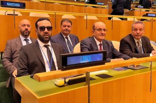 الوفد الليبي في مقر الأمم المتحدة بنيويورك
