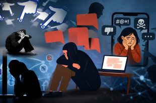 كولاج لصحافيات تعرضن للعنف الرقمي