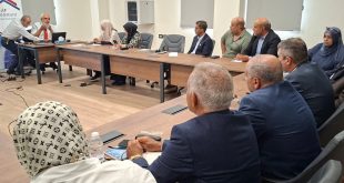 جانب من اختتام أعمال ورشة العمل العلمية بعنوان "الاستراتيجية الوطنية للقياسات في مجال الصحة" بمقر مجلس التخصصات الطبية، بحضور خبراء ومختصين من ليبيا وتونس.