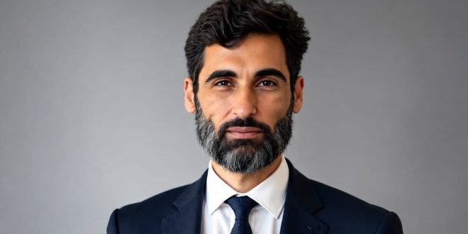 صورة شخصية للمتحدث باسم شركة البريقة لتسويق النفط،  أحمد رجب المسلاتي